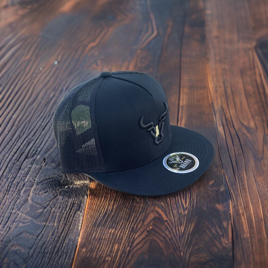 JR's Flat Bill Hat black/black