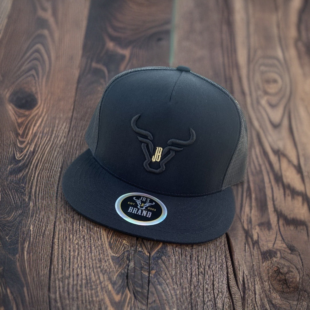 JR's Flat Bill Hat black/black
