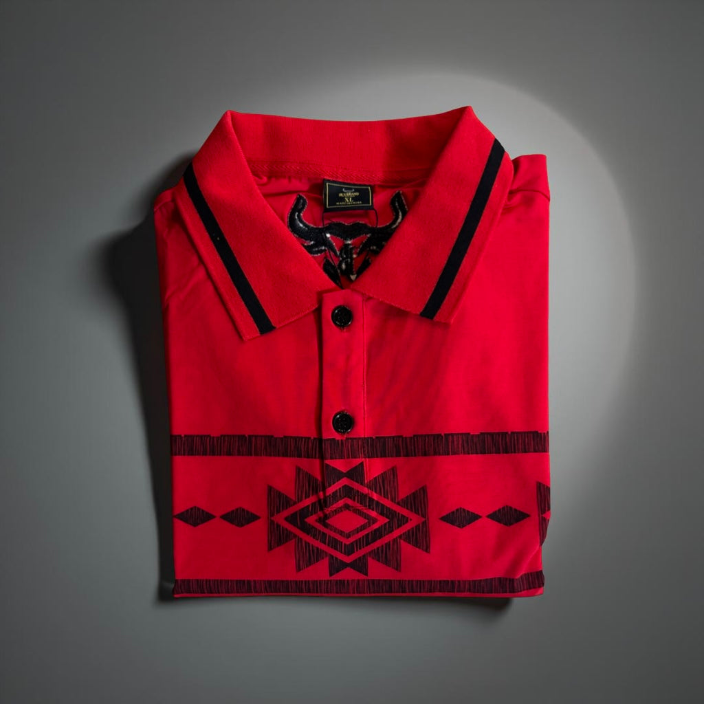Red Aztec Polo