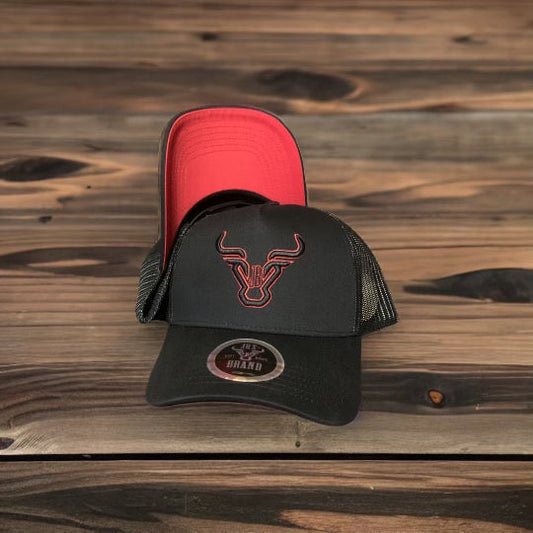 JR's Curved Bill Hat/ Redline Bull