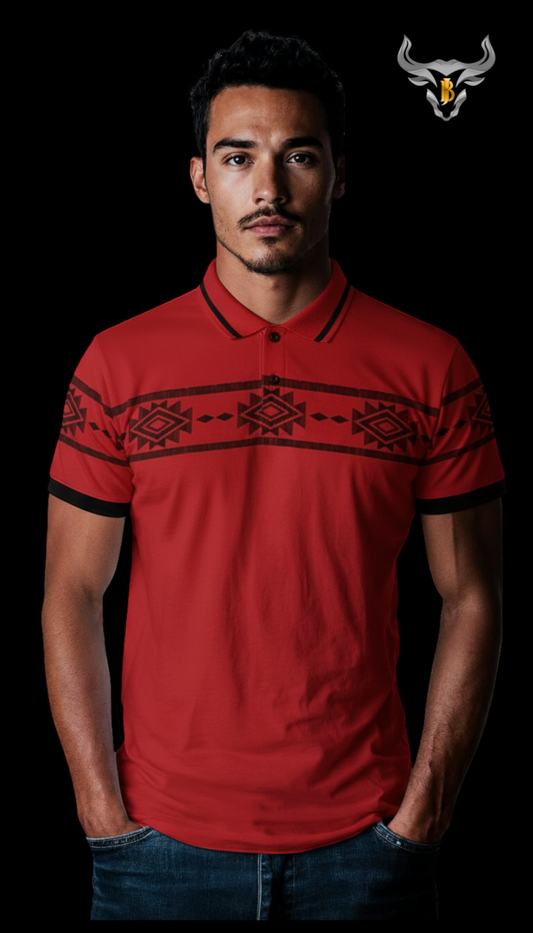 Red Aztec Polo